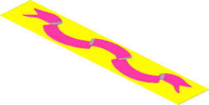 Sticker  1.0 x  5.8 with Dark Pink Banner