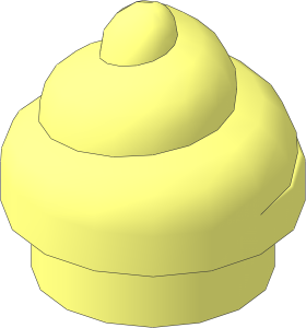 Plate  1 x  1 with Swirl on Top