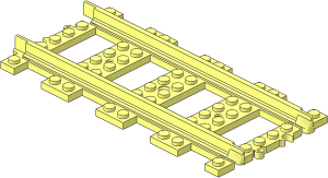 Train Track 6 Studs Wide Straight