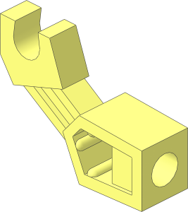 Minifig Mechanical Arm with Clip and Rod Hole with Thin Forearm