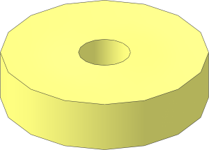 Disc  1.6 x  1.6 with Bar Hole