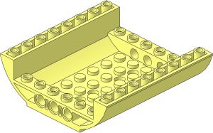 Slope Brick Curved  8 x  8 x  2 Inverted Double