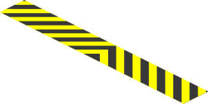 Sticker  0.8 x  6 with Yellow/Black Chevrons