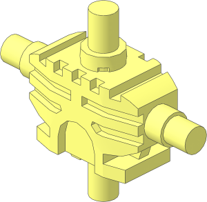 Minifig Mechanical Torso with 4 Side Attachment Cylinders