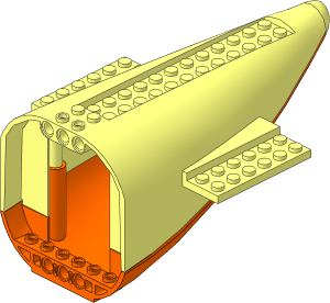 Plane Aft Section  8 x 16 x  7 with Orange Bottom