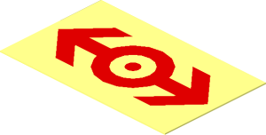 Sticker  1.2 x  1.9 with Red Train Logo