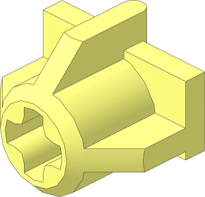 Electric Light Brick  2 x  3 x  1.333 Button with Axle Hole