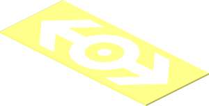 Sticker  0.6 x  1.5 with White Train Logo