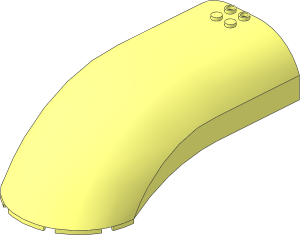 Windscreen 16 x  8 x  6 Curved with  3 Pin Holes