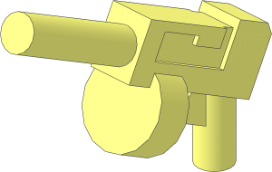 Minifig Machine Gun with Drum Magazine