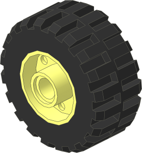 Wheel Rim 14 x 18 with Holes on Both Sides with Tyre 14/ 50 x 17 with Centre Band