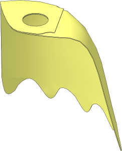 Minifig Cape Cloth Scalloped  5 Points (Formed)