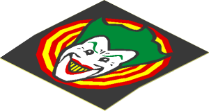 Sticker  1.7 x  1.7 Joker Face Small (Formed)