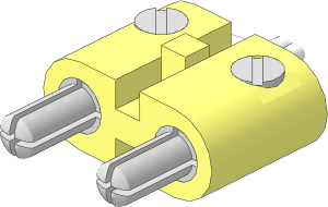 Electric Plug (Type 2) Twin with Cross-Cut Pin with Cable End
