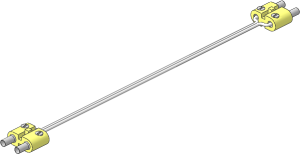 Electric Cable White with Plugs (Type 1) Twin Hollow Pin