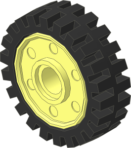 Wheel Rim  8 x 18 with Deep Centre Groove and Peghole with Tyre  7/ 45 x 17 Offset Tread with Middle Band