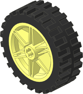 Wheel Rim 14 x 30 with 6 Spokes and No Pegholes with Tyre 14/ 43 x 30