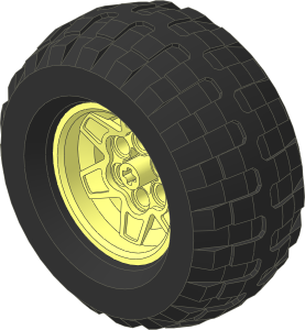 Wheel Rim 26 x 43 with 6 Spokes and 6 Pegholes with Tyre 38/ 50 x 43 Off Road