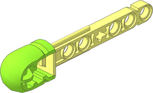 ~Technic Competition Arrow with Hollow Rubber Lime Tip (Obsolete)