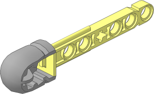 ~Technic Competition Arrow with Hollow Rubber Grey Tip (Obsolete)