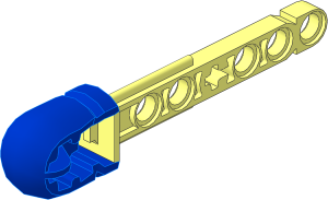 ~Technic Competition Arrow with Hollow Rubber Yellow Tip (Obsolete)