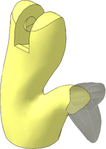 Figure Friends Legs Mermaid Tail with Light Lime Tip Pattern