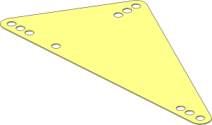 Sheet Plastic Technic Panel 11 x 23 Triangular with 10 Holes