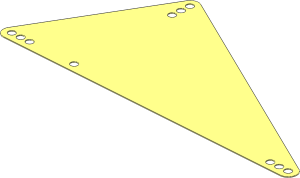 Sheet Plastic Technic Panel 15 x 33 Triangular with 10 Holes