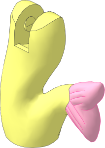 Figure Friends Legs Mermaid Tail with Light Pink Tip Pattern