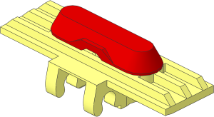 Technic Chain Tread 5 Wide with Red Rubber Foot