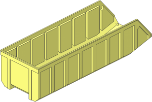 Tipper Bucket 24 x  8 x  8