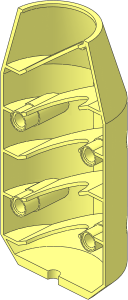 Cylinder  6 x  3 x 10 Half with Taper and Four Pin Holes