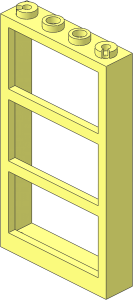 Window  1 x  4 x  6 Frame with Three Panes