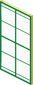 Glass for Window  1 x  4 x  6 with Metallic Gold Lattice over White Background Pattern