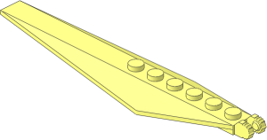 Hinge Plate  1 x 12 with Angled Sides and Tapered Ends