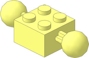 Brick  2 x  2 with Two Ball Joints