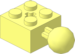 Brick  2 x  2 with Ball Joint and Axlehole