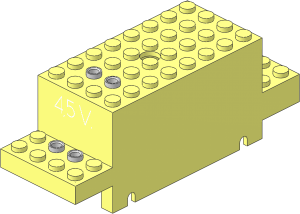 ~Electric Train Motor  4 x 12 x  4 - Cover with "4.5V" Pattern