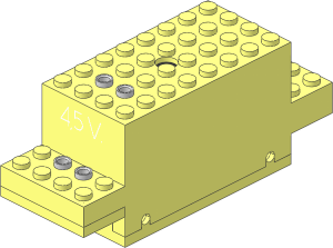 Electric Train Motor  4.5V  4 x 12 x  4 with "4.5V" Pattern