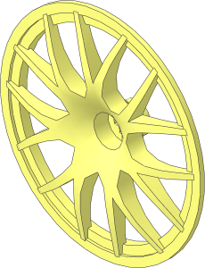 Wheel Cover  7 Spoke Forked for Wheel 34 x 56