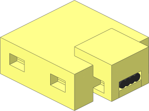 Electric Power Functions Connector with PF Bottom and Flat Top