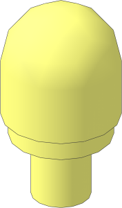 Cylinder Domed  1 x  1 x  1.667 with Bar
