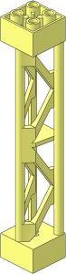 Support  2 x  2 x 10 Girder Triangular with Axlehole