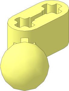 =Technic Beam  2 Liftarm with Angled Ball Joint