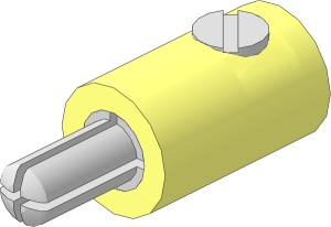 Electric Plug (Type 2) Single with Cross-Cut Pin (Complete)