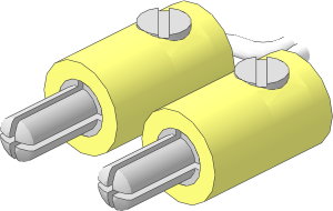 Electric Plugs (Type 2) Single with Cross-Cut Pin with Cable End