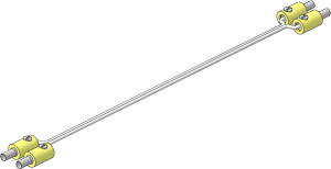 Electric Cable White with Plugs (Type 1) Single Hollow Pin