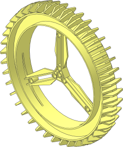 Wheel 28 x 158 with 3 Spokes