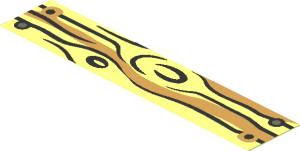 Sticker  0.8 x  3.9 (No.  1) with Wood Grain and Nails Type 1