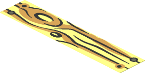 Sticker  0.8 x  3.9 (No.  2) with Wood Grain and Nails Type 2